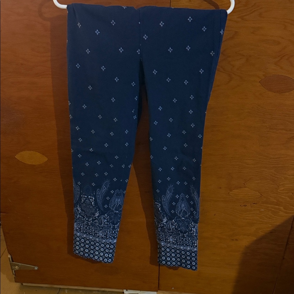 LISETTE Navy Printed Stretch Leggings